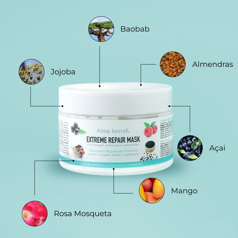 Con Proteínas de Trigo, Biotina y 9 Aceites (Argán, Karité, Baobab)