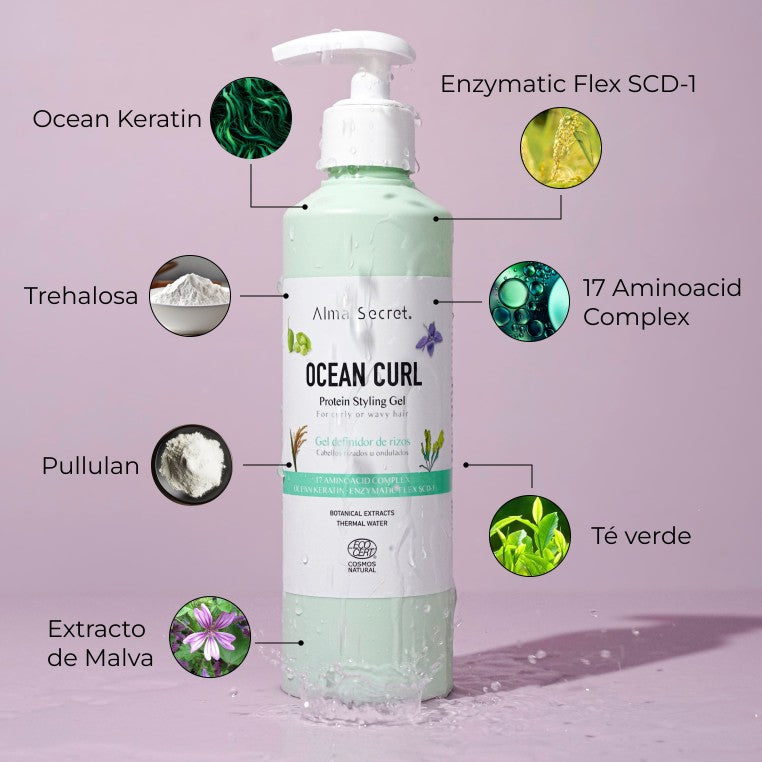 Gel Definidor de Rizos Ocean Curl de Alma Secret