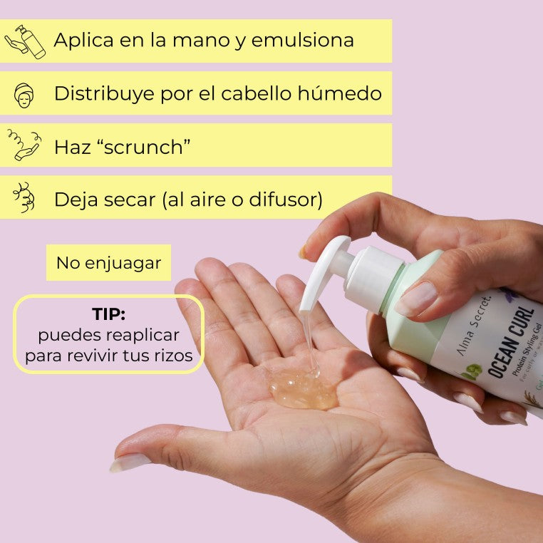 Gel Definidor de Rizos Ocean Curl de Alma Secret