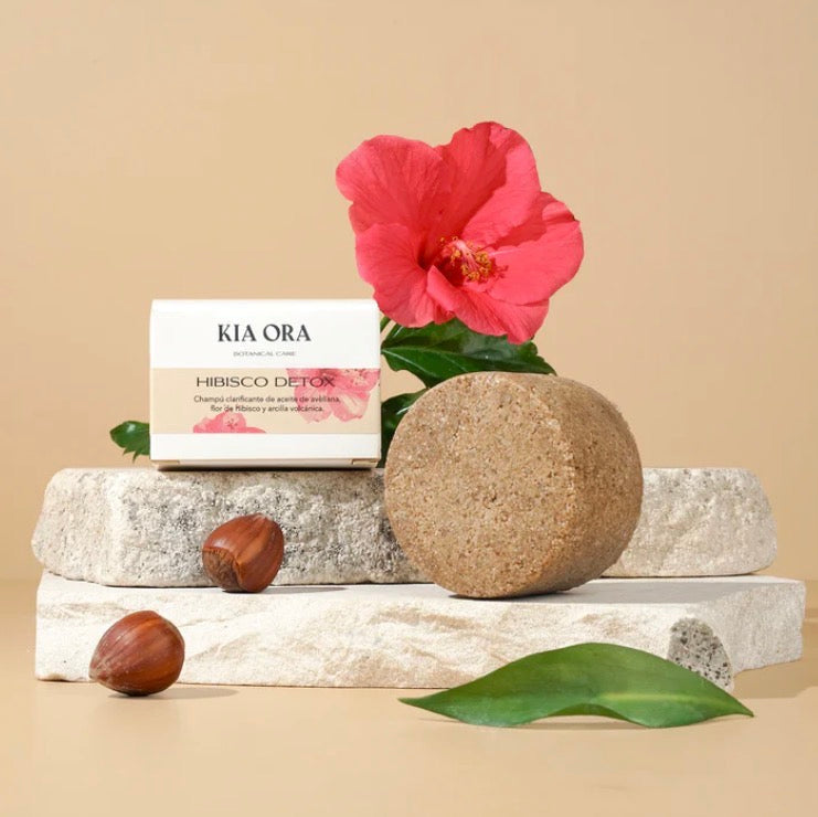 Champú sólido Hibisco Detox KIA ORA - Limpieza profunda