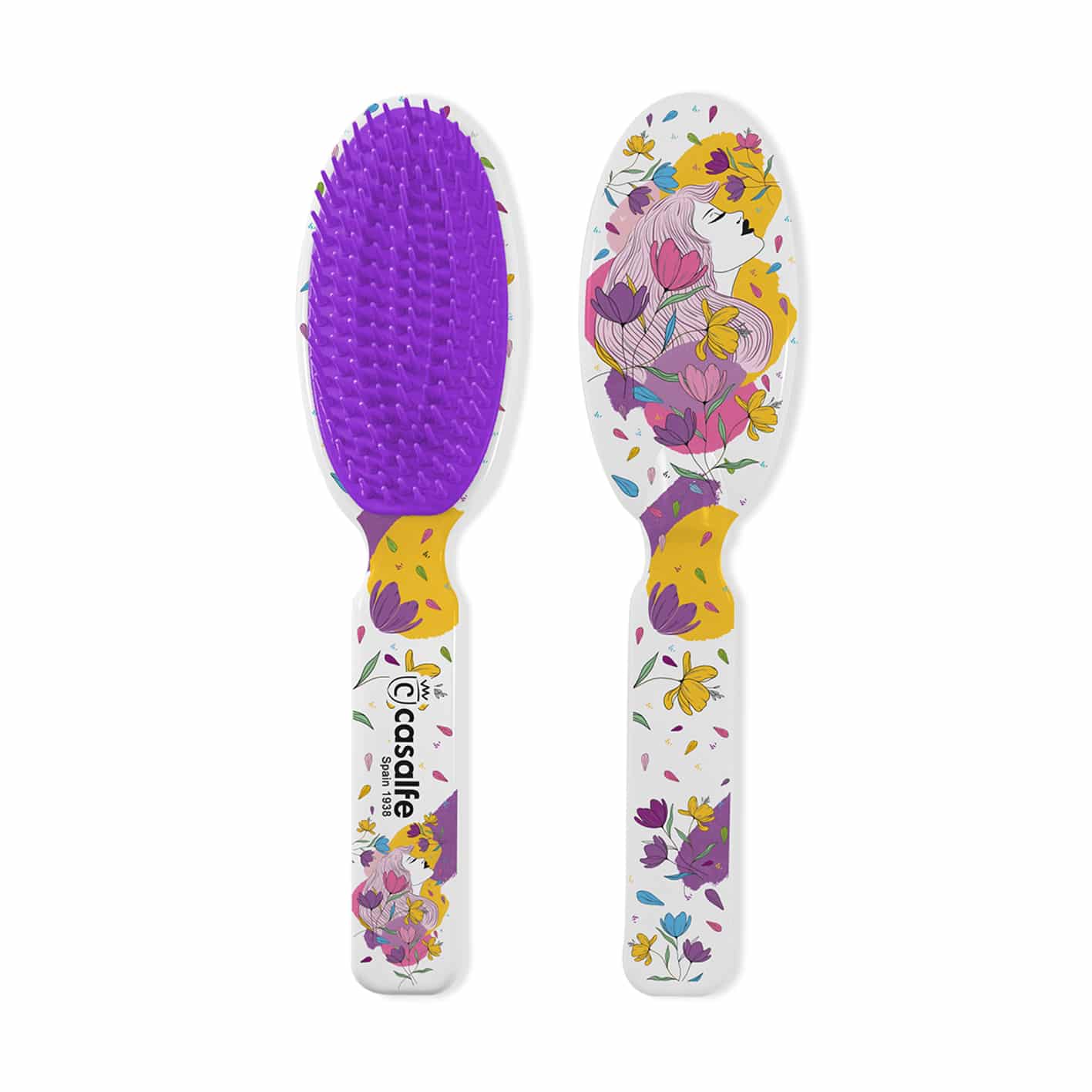 Cepillo Ellas formato viaje The Happy Hair - Púas Hytrel 360º