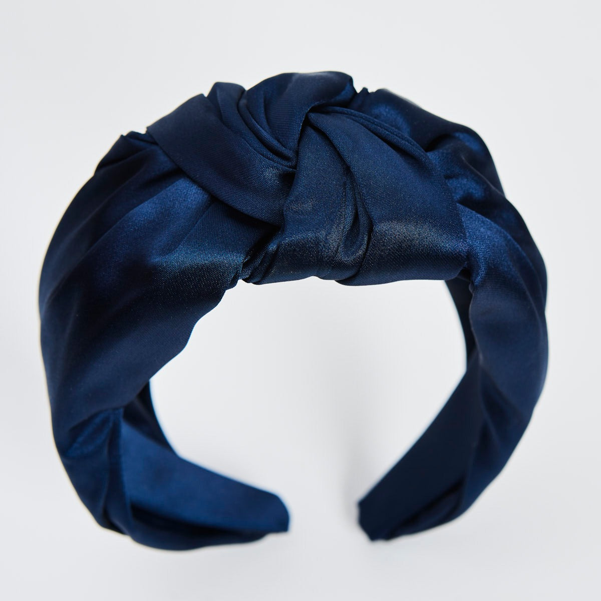Diadema de Satén Azul Marino y Negro ✨