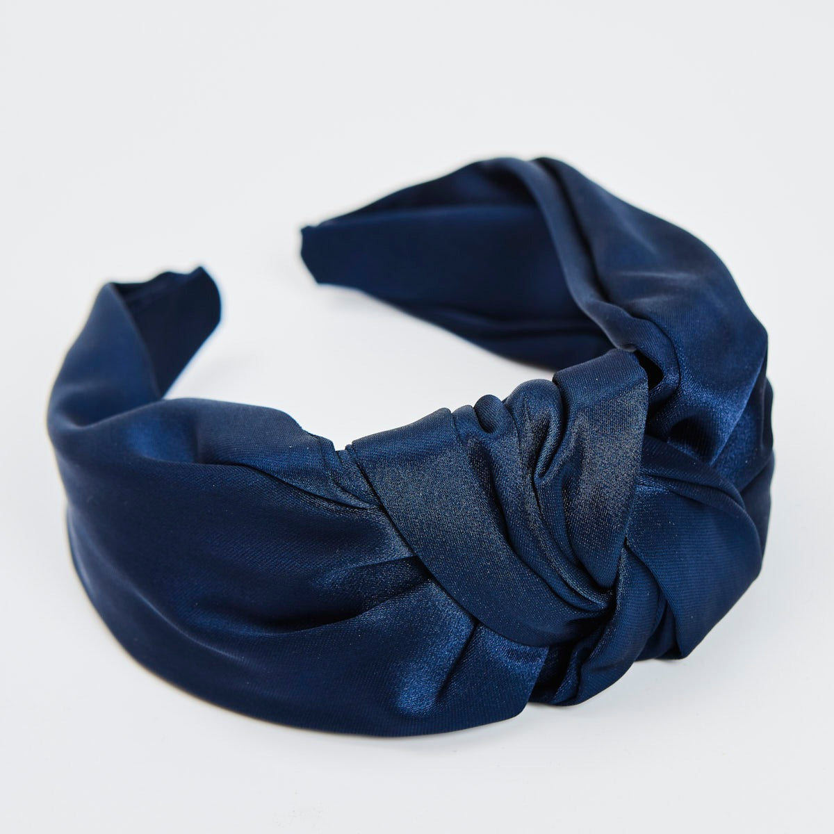 Diadema de Satén Azul Marino y Negro ✨